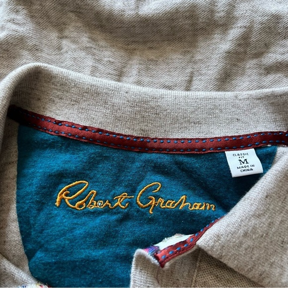 Robert Graham Cream Polo Mens - Picture 2 of 7